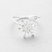 Wholesale 925 Sterling Silver Adjustable Snowflake Ring with Rhinestone